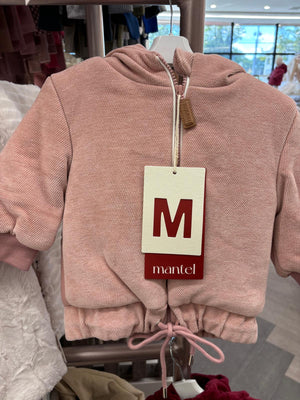 Baby Girl Jacket | Velour Bomber | Pink | Mantel AW25