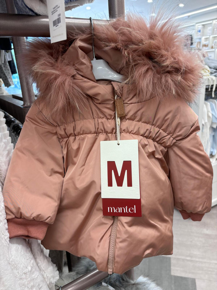 Baby Girl Jacket | Gathered Highwaist | Pink | Mantel AW25