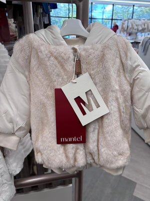 Baby Boy Jacket | Fur Front And Back | Beige | Mantel AW25