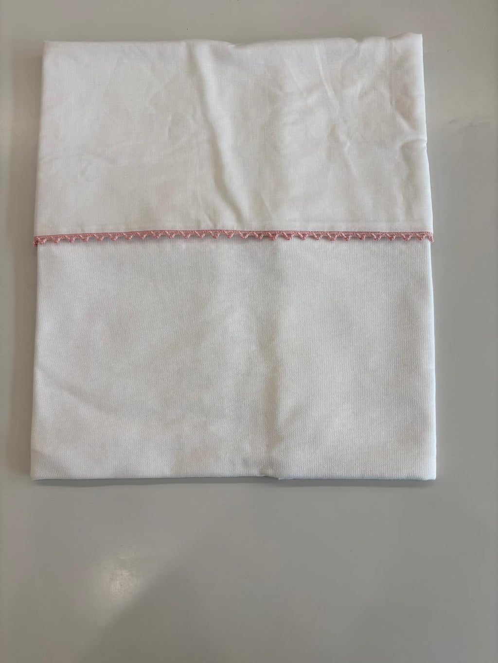 Baby Girl Blanket | Lace Edge Wrap | White\Pink | La Mascot SS26