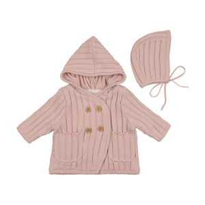 Baby Girl Jacket + Blanket | Whimsical Bloom | Dusty Pink | Bee and Dee | AW25