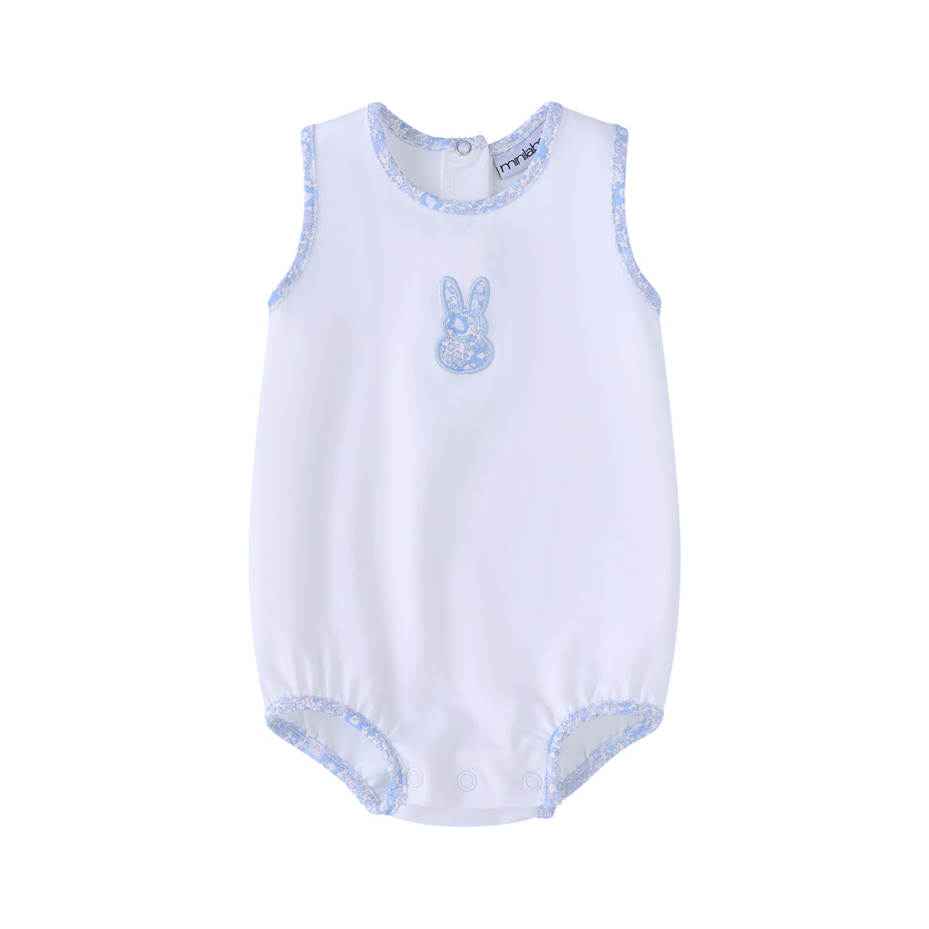 Baby Boy Romper | Liberty Bunny | Blue | Minilabel | SS26