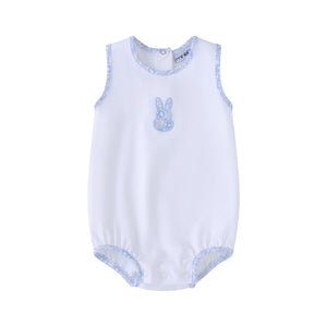 Baby Boy Romper | Liberty Bunny | Blue | Minilabel | SS26