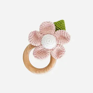 Crochet Rattle | Flower |  The Blueberry Hill