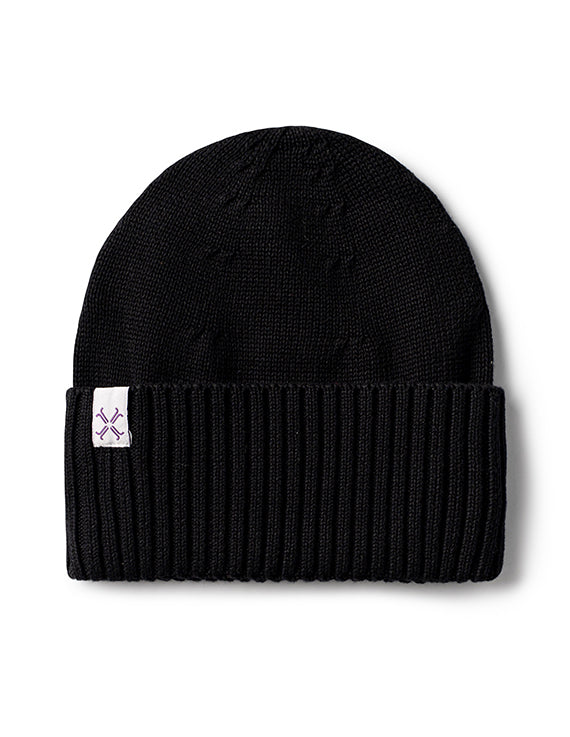 Baby Neutral Beanie | Jacqueline & Jac | Flat Cuffed | Black