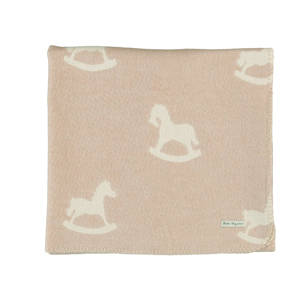 Baby Boy Blanket | Cuddle Horse | Taupe | Bebe Organic