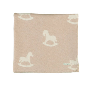 Baby Boy Blanket | Cuddle Horse | Taupe | Bebe Organic