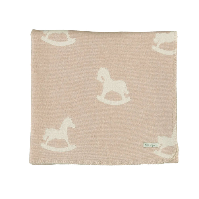 Baby Boy Blanket | Cuddle Horse | Taupe | Bebe Organic