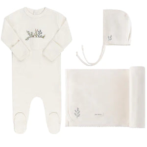 Baby Boy Layette Set | Pocket Full Of Flowers | Ivory | Ely's & Co