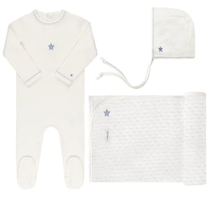 Baby Boy Layette Set | Embroidered Star | Ivory | Ely's & Co