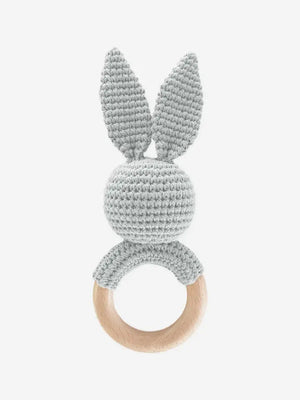 Crochet Rattle | Bunny | Grey | The Blueberry Hill