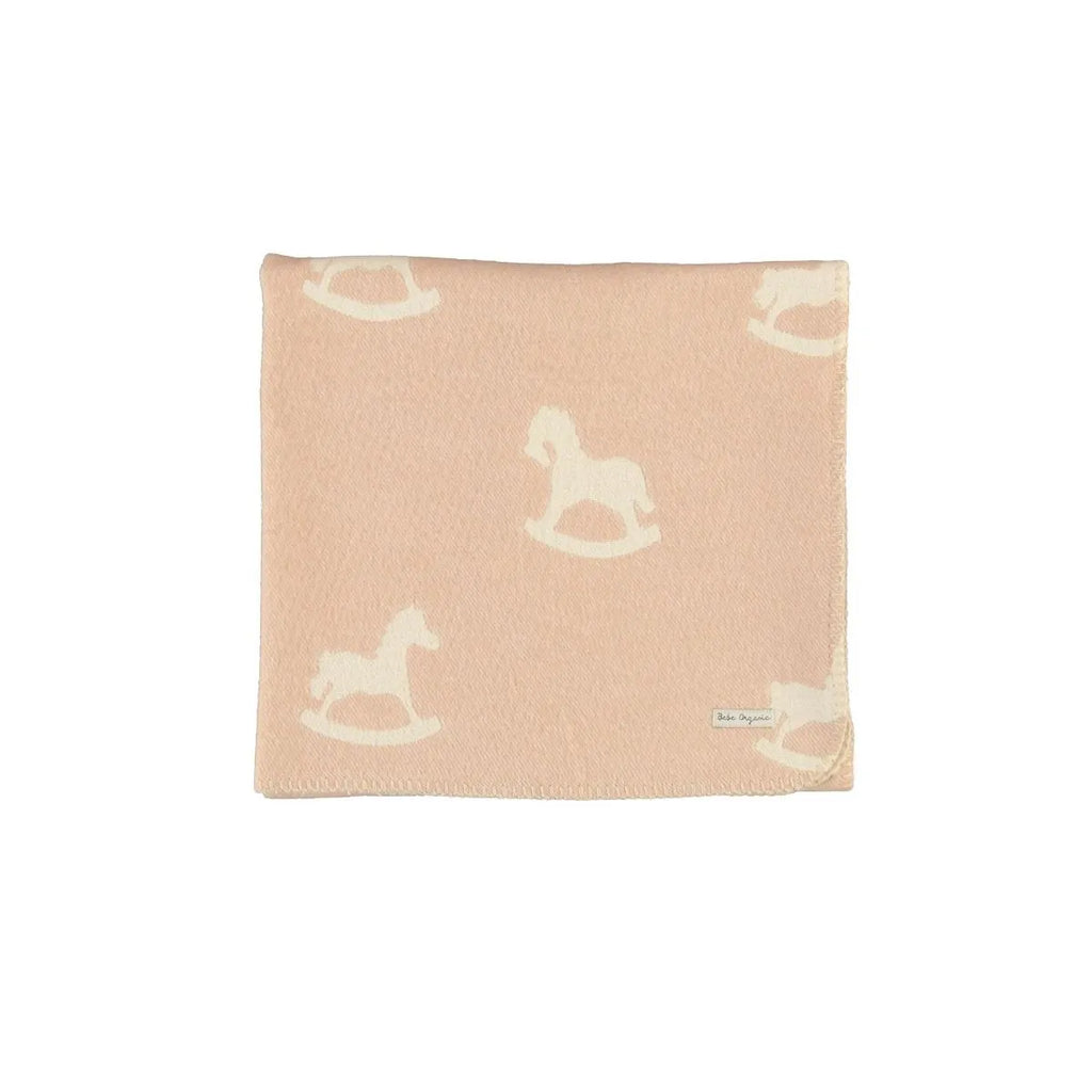 Baby Girl Blanket | Cuddle Horse | Faded Rose | Bebe Organic