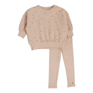 Baby Girl Set | Cherry Print | Dusty Pink | Aw25