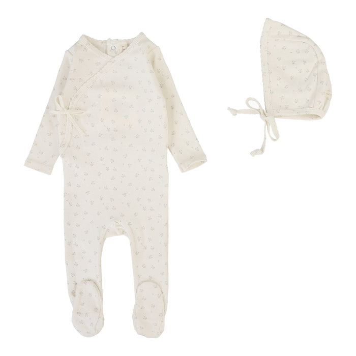 Baby Girl Footie Set | Bud | Cream/Pink | Lil Legs | Aw25
