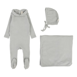 Baby Boy Layette Set | Fine Pointelle Collar | Light Blue Peter Pan | Lil Legs | Aw25