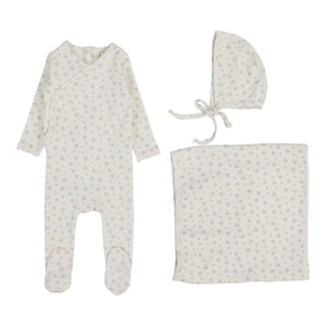 Baby Boy Layette Set | Bud | Cream/Blue | Lil Legs | Aw25