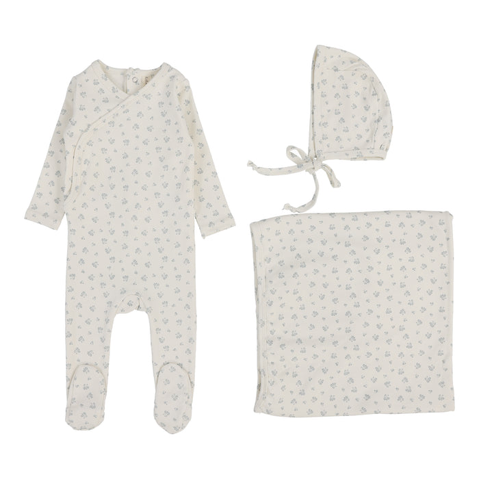 Baby Boy Layette Set | Bud | Cream/Blue | Lil Legs | Aw25