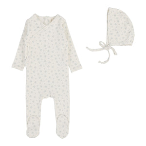 Baby Boy Footie Set | Bud | Cream/ Blue | Lil Legs | Aw25