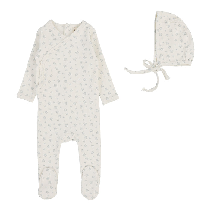 Baby Boy Footie Set | Bud | Cream/ Blue | Lil Legs | Aw25