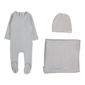 Baby Boy Layette Set | Take Me Home Bebe | Pale Blue | Lil Legs | Aw25