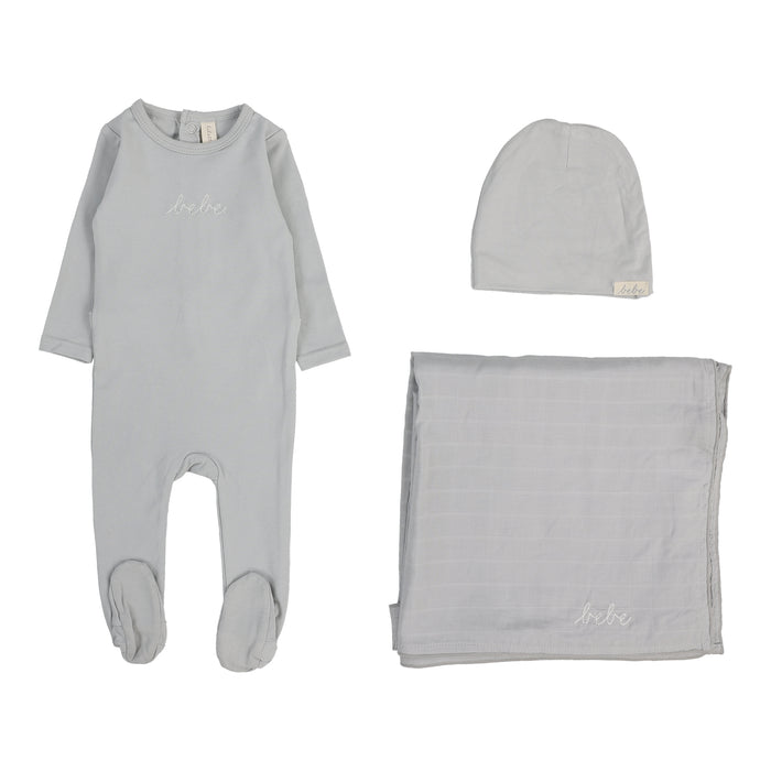 Baby Boy Layette Set | Take Me Home Bebe | Pale Blue | Lil Legs | Aw25