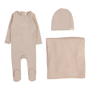 Baby Girl Layette Set | Take Me Home Bebe | Dusty Pink | Lil Legs | Aw25