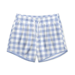 Baby Boy Bathing Suit | Periwinkle Gingham Swim Shorties | Millie Loves Lily