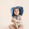 Baby Neutral Sun Hat | Jacqueline & Jac | Denim