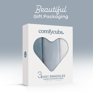 Baby Easy Swaddle Blankets w/ Zipper - 3 Pack by Comfy Cubs: Light Blush/Blush/Mauve / Small (0-3 Months)