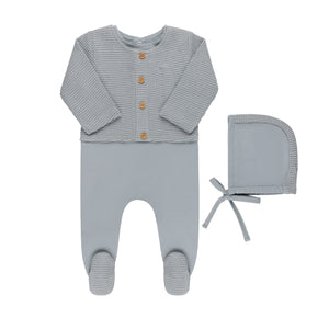 Baby Boy Layette Set | Faux Cardigan Collection | Blue | Tricot | AW25