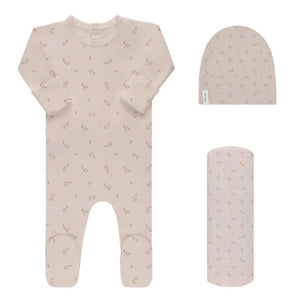 Baby Girl Layette Set | Printed Floral | Pink | Ely's & Co