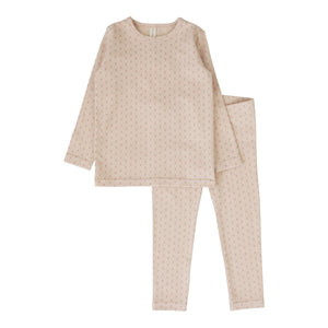 Baby Girl Lounge Set | Gem Stripe | Dusty Pink | Lil Legs | SS26