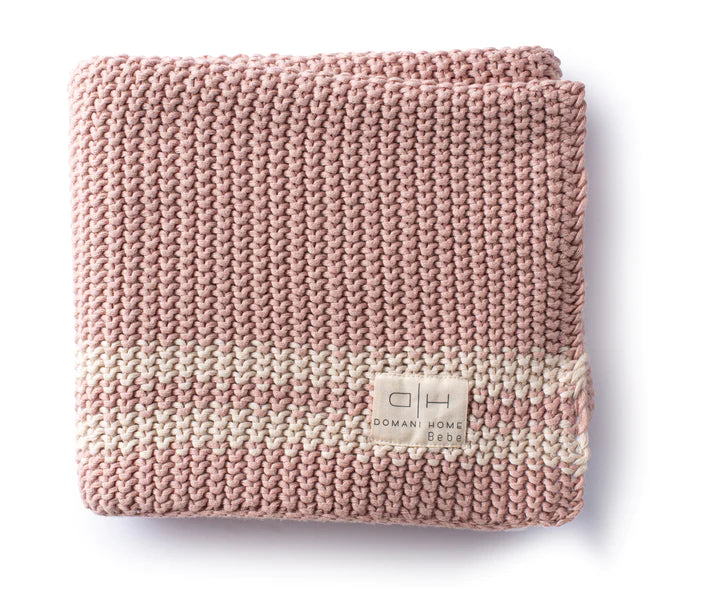Knit Baby Blanket | Marici | Blush/Shell | Domani Bebe