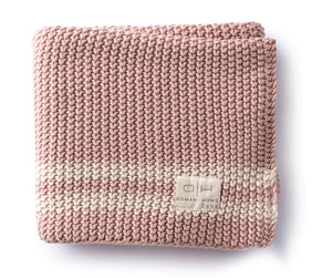Knit Baby Blanket | Marici | Blush/Shell | Domani Bebe