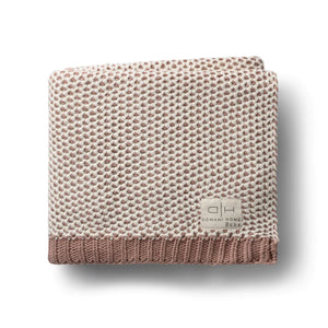 Knit Baby Blanket | Honeycomb | Blush | Domani Bebe