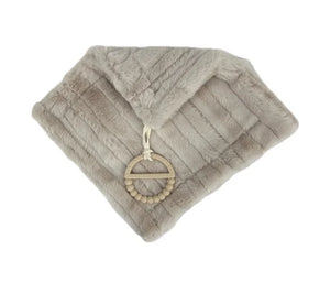 Baby Minky Lovey Blanket | Wave | Taupe | Kidu