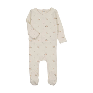 Baby Girl Footie + Hat | Rosebud | Cream/Pink | Lil Legs | SS26