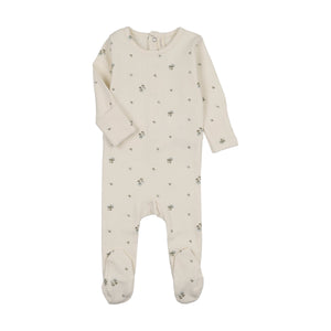 Baby Boy Footie + Hat | Rosebud | Cream/Blue | Lil Legs | SS26