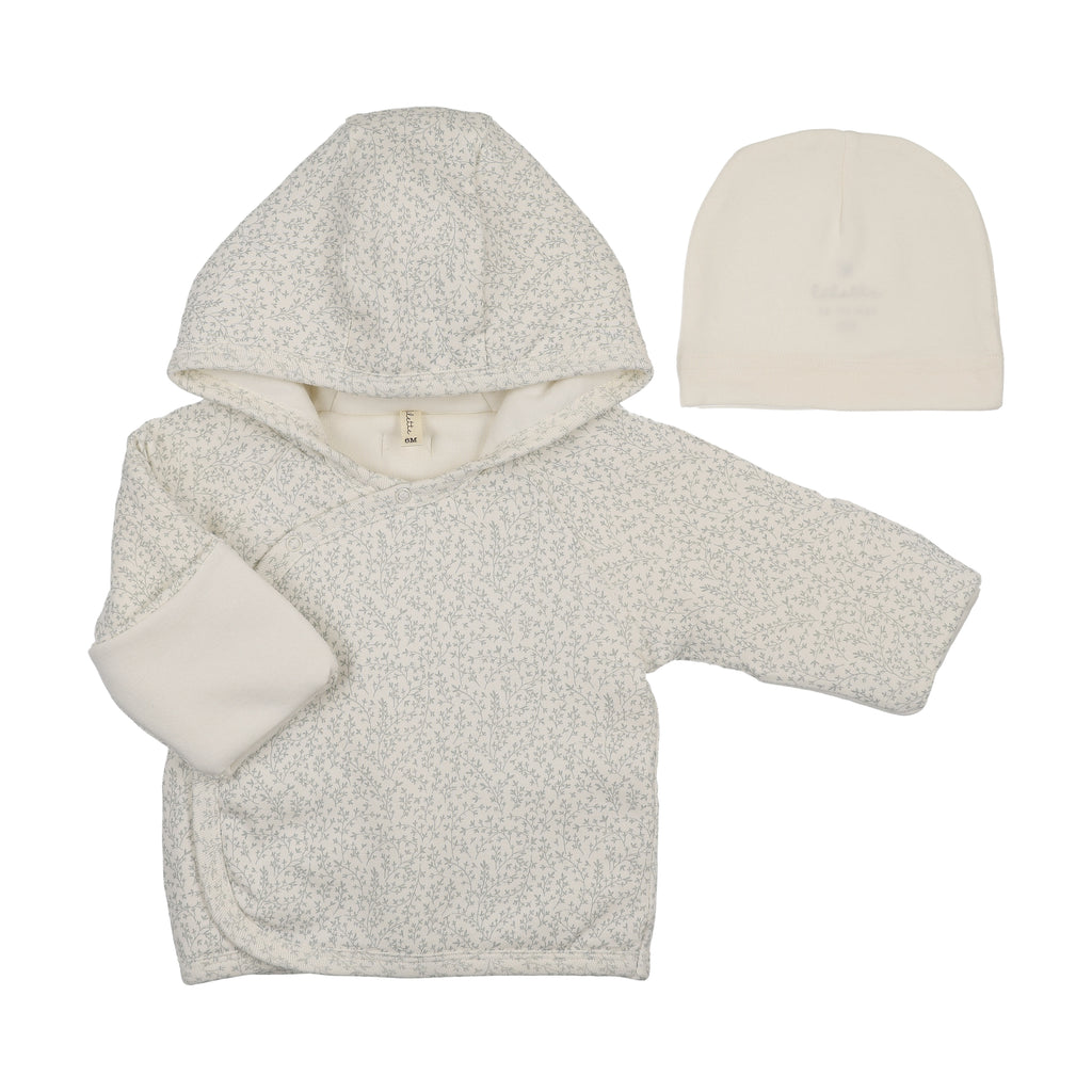 Baby Boy Jacket | Leaf Trail |  Cream/Blue | Lil Legs