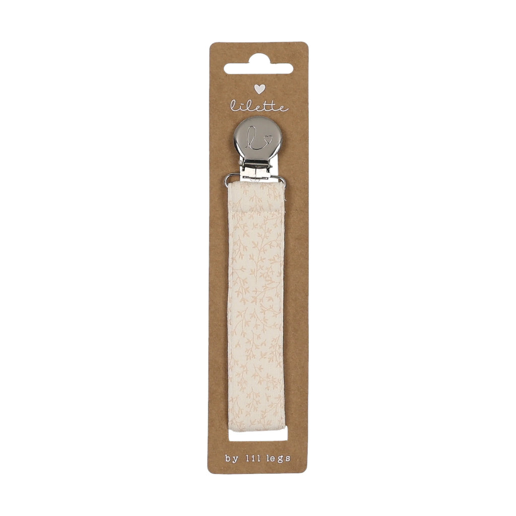 Baby Pacifier Clip | Leaf | Pink | Lil Legs