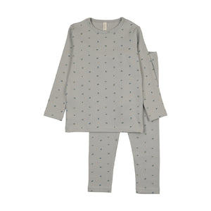 Baby Boy Lounge Set | Bitsy Floral | Pale Blue | Lil Legs | AW26