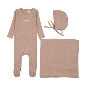 Baby Girl Layette Set | Floret Print | Dusty Pink | Lil Legs | SS26