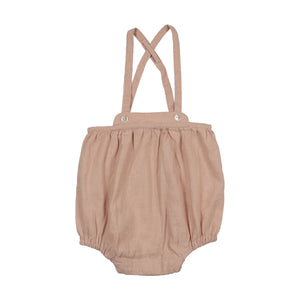 Baby Girl Suspender Bloomers | Linen | Bud Pink | Lil Legs | SS26