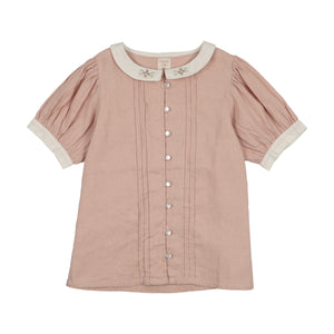 Baby Girl Blouse | Pintuck Blouse | Bud Pink | Lil Legs | SS26
