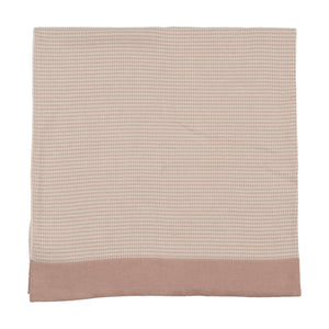 Baby Girl Blanket | Two Tone Knit | Dusty Pink | Lil Legs