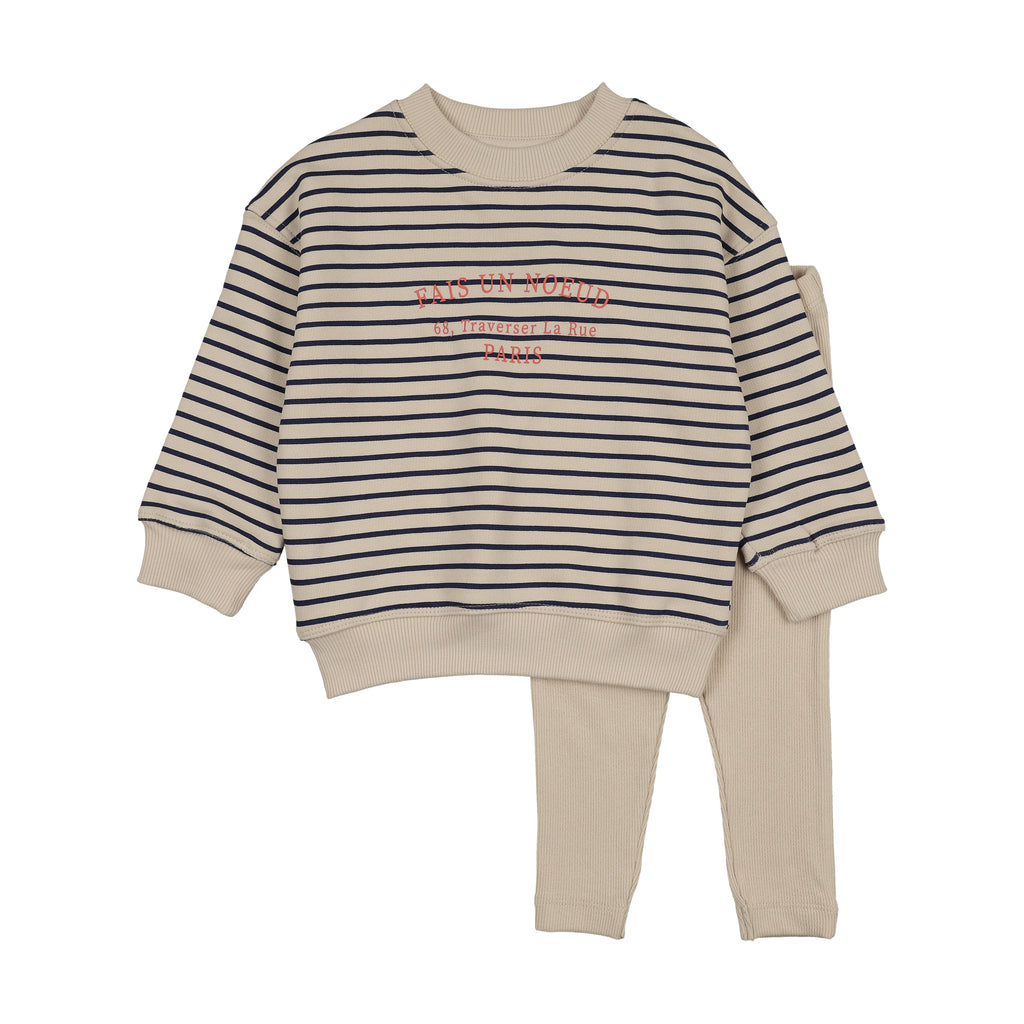 Baby Boy Sweatshirt Set | Bold Stripe | Stripe Print | Lil Legs | AW26