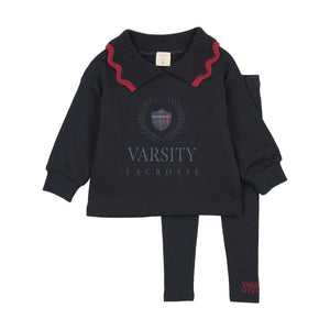 Baby Girl Sweatshirt Set | Fan Club | Navy/Navy | Lil Legs | AW26