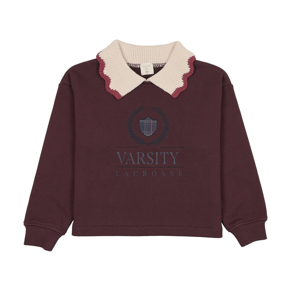 Baby Girl Sweatshirt Set | Fan Club | Plum/Cream | Lil Legs | AW26