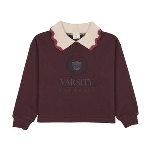 Baby Girl Sweatshirt Set | Fan Club | Plum/Cream | Lil Legs | AW26