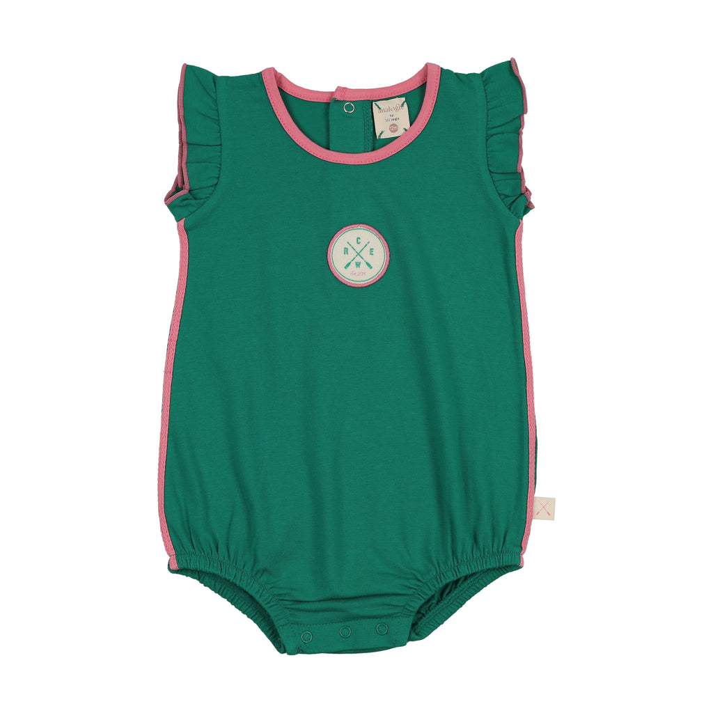 Baby Girl Romper | Boating Crew | Electric Green | Lil Legs | SS26
